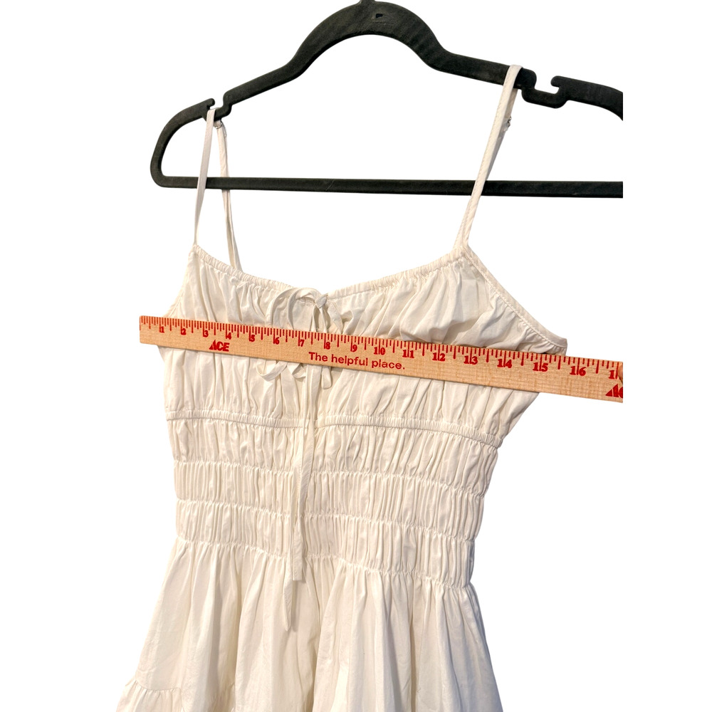 Ciao Lucia M Caserto White Cotton Mini Dress $345 Smocked Cottagecore Milkmaid - Picture 10 of 12